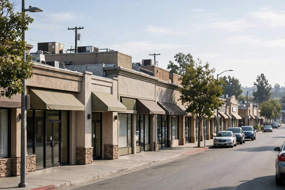 Roofing work in the Gardena downtown corridor