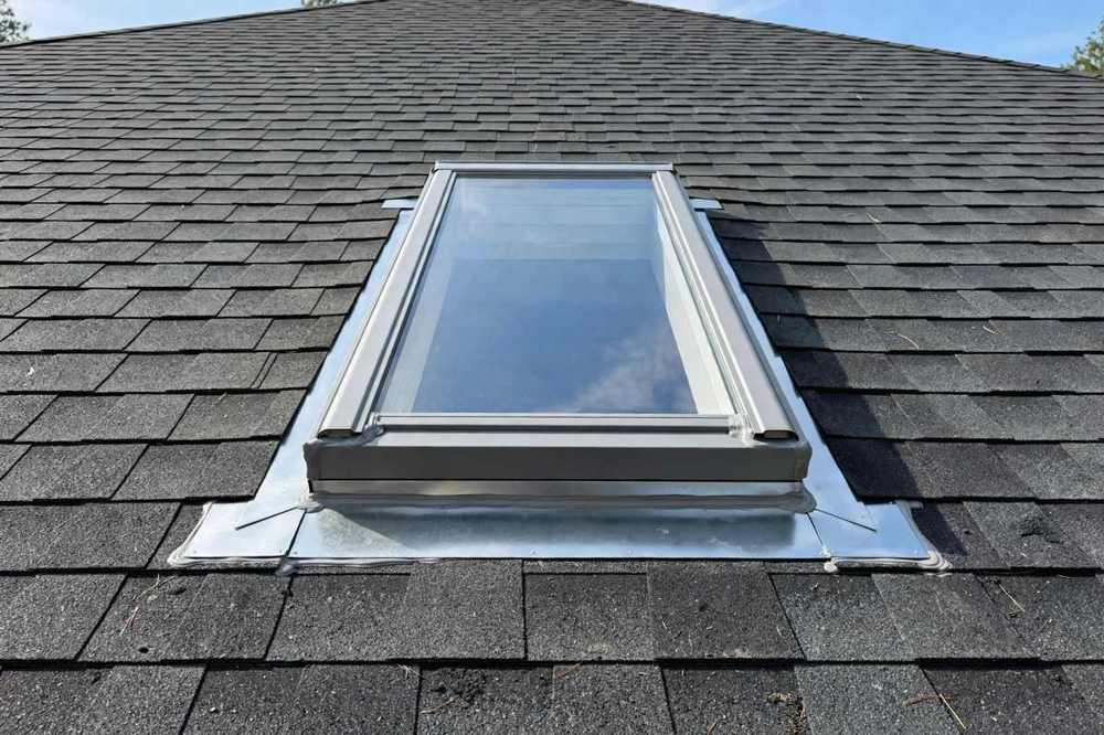 Skylight installation with flashing